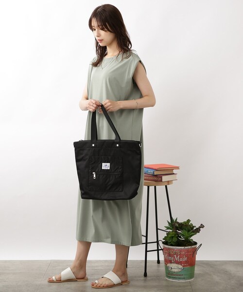 DRESKIP（ドレスキップ）の「◆【Lee】別注 ポケットトートバッグ（トートバッグ・レディース・ブラック/グリーン/グレー・00）」の19枚目の写真
