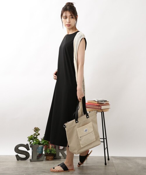 DRESKIP（ドレスキップ）の「◆【Lee】別注 ポケットトートバッグ（トートバッグ・レディース・ブラック/グリーン/グレー・00）」の7枚目の写真