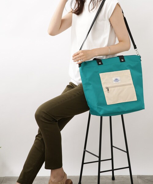 DRESKIP（ドレスキップ）の「◆【Lee】別注 ポケットトートバッグ（トートバッグ・レディース・ブラック/グリーン/グレー・00）」の11枚目の写真