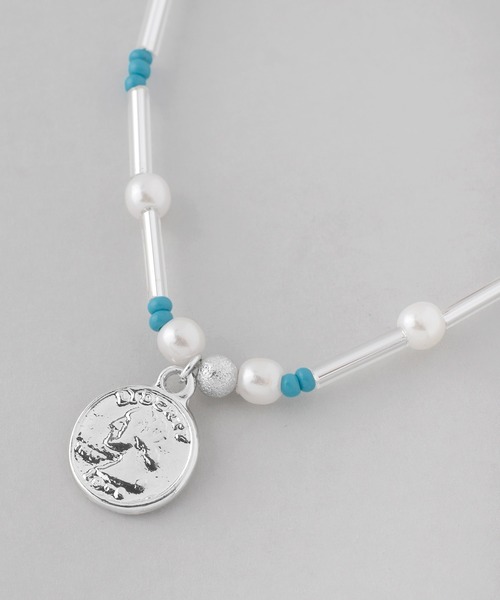 ANEMONE（アネモネ）の「コインチャーム×カラービーズブレスレット[2本セット]（ブレスレット・レディース・ブルー/グリーン/ピンク・FREE）」の8枚目の写真