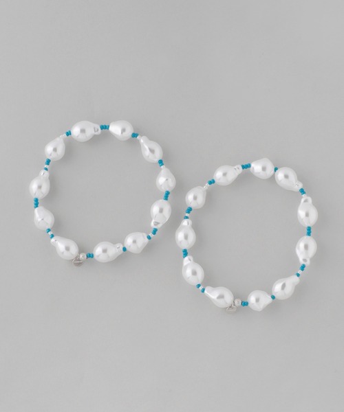 ANEMONE（アネモネ）の「コインチャーム×カラービーズブレスレット[2本セット]（ブレスレット・レディース・ブルー/グリーン/ピンク・FREE）」の10枚目の写真