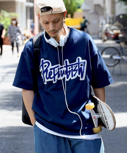 BACK NUMBER（バックナンバー）の「【BACK NUMBER】ストリートプリントＴシャツ（Tシャツ/カットソー・メンズ・オレンジ/グリーン/ネイビー・XL/M/S/L）」の3枚目の写真