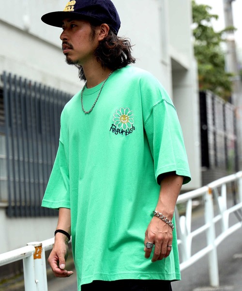 BACK NUMBER（バックナンバー）の「【BACK NUMBER】ストリートプリントＴシャツ（Tシャツ/カットソー・メンズ・オレンジ/グリーン/ネイビー・XL/M/S/L）」の2枚目の写真