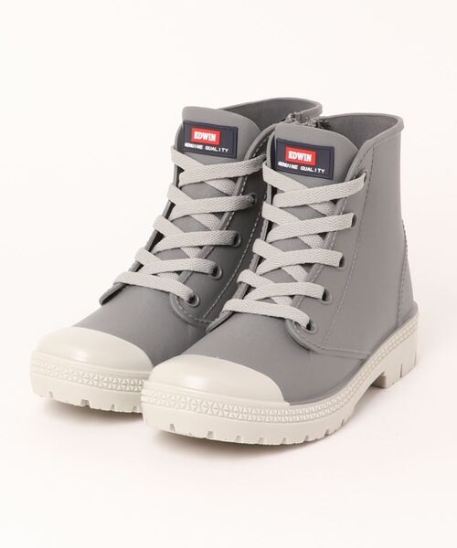 EDWIN(エドウィン)の「《EDWIN》ハイカットレインスニーカー 5859(レインシューズ・レディース・ブラック/ダークブラウン/グレー・LL/S/M/L)」の3枚目の写真