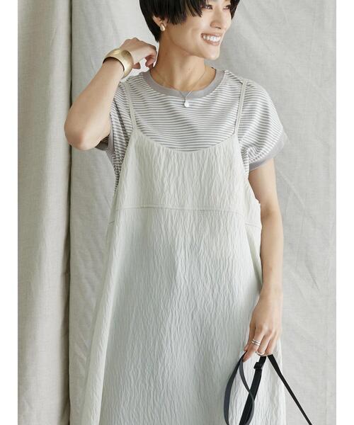 AMERICAN HOLIC（アメリカンホリック）の「ワッシャーキャミワンピース（ワンピース・レディース・ブラック/オレンジ/ライトベージュ・M/L）」の14枚目の写真