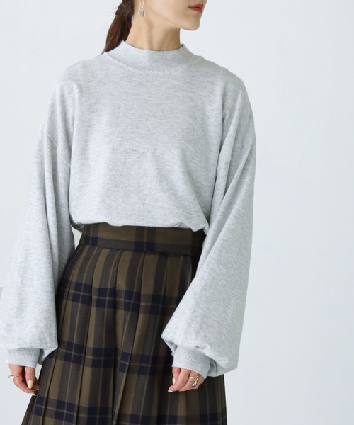 HER CLOSET(ハークローゼット)の「【shemoshelly】WEB限定サスティナブルハイネックニットプルオーバー(Tシャツ/カットソー・レディース・ライトグレー/ライトブルー/ブラック/パープル/ライトグリーン/アイボリー・M)」の9枚目の写真