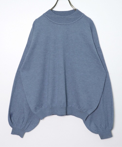 HER CLOSET(ハークローゼット)の「【shemoshelly】WEB限定サスティナブルハイネックニットプルオーバー(Tシャツ/カットソー・レディース・ライトグレー/ライトブルー/ブラック/パープル/ライトグリーン/アイボリー・M)」の15枚目の写真