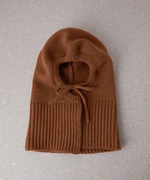 CITEN（シテン）の「＜CITEN＞ニットフード バラクラバ（ニットキャップ/ビーニー・レディース・ブラウン/オフホワイト/ケリー/コバルトブルー/クリーム/ライトグレー・FREE）」の17枚目の写真
