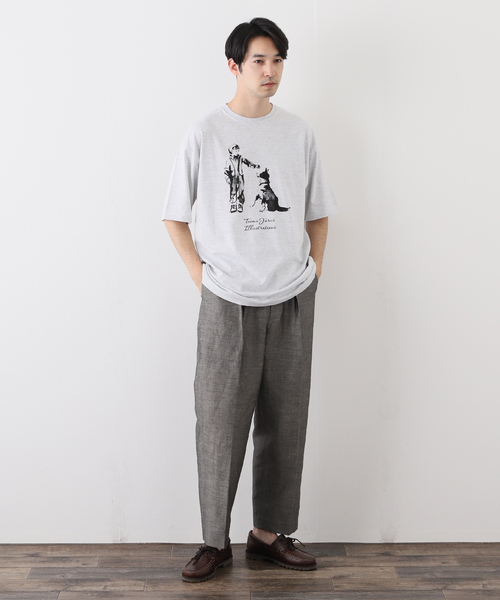 417 EDIFICE(フォーワンセブンエディフィス)の「【Teemu Jarvi / テームヤルヴィ】別注 DOG Tシャツ BEST FRIEND(Tシャツ/カットソー・メンズ・チャコールグレー・MEDIUM/LARGE)」の3枚目の写真