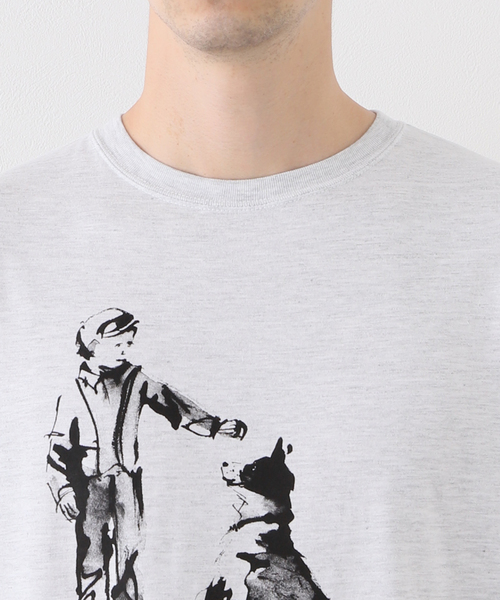 417 EDIFICE(フォーワンセブンエディフィス)の「【Teemu Jarvi / テームヤルヴィ】別注 DOG Tシャツ BEST FRIEND(Tシャツ/カットソー・メンズ・チャコールグレー・MEDIUM/LARGE)」の7枚目の写真