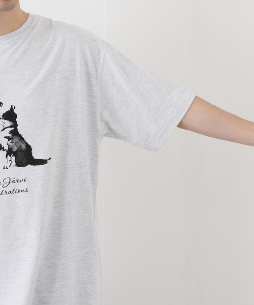417 EDIFICE(フォーワンセブンエディフィス)の「【Teemu Jarvi / テームヤルヴィ】別注 DOG Tシャツ BEST FRIEND(Tシャツ/カットソー・メンズ・チャコールグレー・MEDIUM/LARGE)」の9枚目の写真