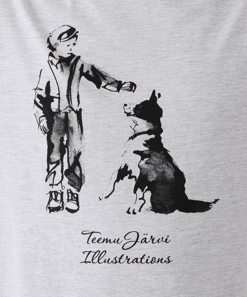 417 EDIFICE(フォーワンセブンエディフィス)の「【Teemu Jarvi / テームヤルヴィ】別注 DOG Tシャツ BEST FRIEND(Tシャツ/カットソー・メンズ・チャコールグレー・MEDIUM/LARGE)」の11枚目の写真