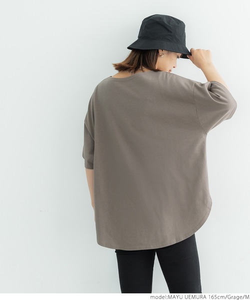 coca（coca）（コカ）の「汗染み防止テールカットTee（Tシャツ/カットソー・レディース・ブラック/グレー/グレイッシュベージュ・M/L）」の13枚目の写真