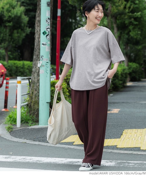 coca（coca）（コカ）の「汗染み防止テールカットTee（Tシャツ/カットソー・レディース・ブラック/グレー/グレイッシュベージュ・M/L）」の10枚目の写真