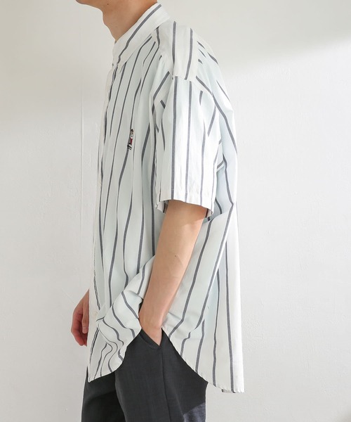 SENSE OF PLACE by URBAN RESEARCH（センスオブプレイスバイアーバンリサーチ）の「『別注』TeddyBear×SENSE OF PLACE　ストライプシャツ A（シャツ/ブラウス・メンズ・ホワイト/ブルー・MEDIUM/LARGE）」の17枚目の写真