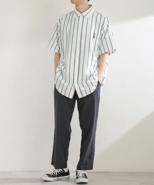 SENSE OF PLACE by URBAN RESEARCH（センスオブプレイスバイアーバンリサーチ）の「『別注』TeddyBear×SENSE OF PLACE　ストライプシャツ A（シャツ/ブラウス・メンズ・ホワイト/ブルー・MEDIUM/LARGE）」の20枚目の写真