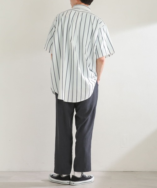 SENSE OF PLACE by URBAN RESEARCH（センスオブプレイスバイアーバンリサーチ）の「『別注』TeddyBear×SENSE OF PLACE　ストライプシャツ A（シャツ/ブラウス・メンズ・ホワイト/ブルー・MEDIUM/LARGE）」の14枚目の写真