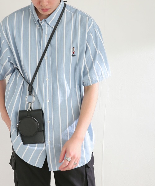 SENSE OF PLACE by URBAN RESEARCH（センスオブプレイスバイアーバンリサーチ）の「『別注』TeddyBear×SENSE OF PLACE　ストライプシャツ A（シャツ/ブラウス・メンズ・ホワイト/ブルー・MEDIUM/LARGE）」の18枚目の写真