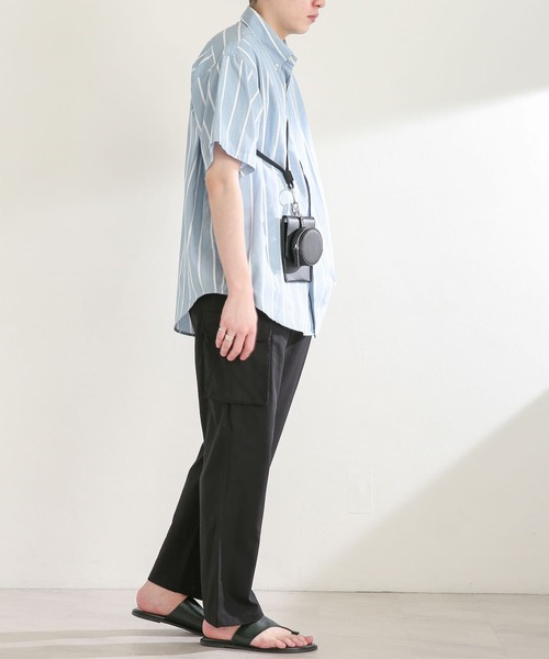 SENSE OF PLACE by URBAN RESEARCH（センスオブプレイスバイアーバンリサーチ）の「『別注』TeddyBear×SENSE OF PLACE　ストライプシャツ A（シャツ/ブラウス・メンズ・ホワイト/ブルー・MEDIUM/LARGE）」の6枚目の写真