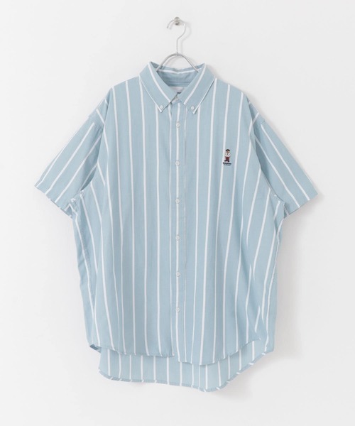 SENSE OF PLACE by URBAN RESEARCH（センスオブプレイスバイアーバンリサーチ）の「『別注』TeddyBear×SENSE OF PLACE　ストライプシャツ A（シャツ/ブラウス・メンズ・ホワイト/ブルー・MEDIUM/LARGE）」の13枚目の写真