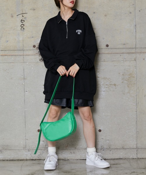 WEGO（ウィゴー）の「WEGO/ハーフムーンショルダーバッグ（ショルダーバッグ・レディース・ブルー/グリーン/ホワイト/ブラック・FREE）」の13枚目の写真