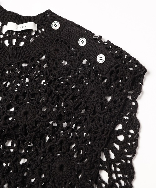 Jieda（ジエダ）の「FLOWER HAND KNITTING VEST（ニット