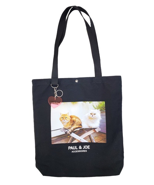 PAUL & JOE ACCESSOIRES(ポールアンドジョーアクセソワ)の「PAUL & JOE ACCESSOIRES (ポール&ジョーアクセソワ) キャンバストートバッグ ジプシー&ヌネット PJA-B753 ポールアンドジョー(トートバッグ・レディース・アイボリー/ブラック・FREE)」の6枚目の写真