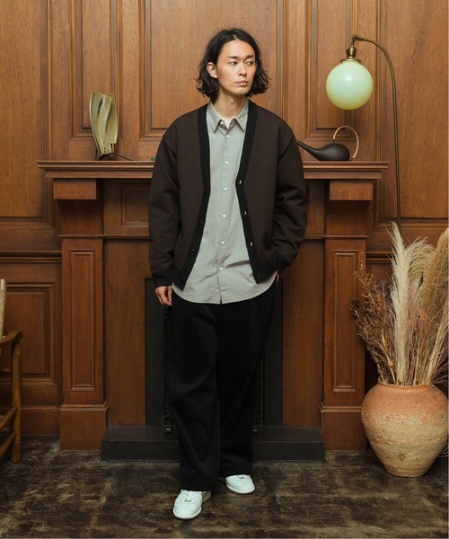 EDIFICE SELECT(エディフィスセレクト)の「スポンディッシュ リラックス ニット カーディガン (ツイル)(カーディガン/ボレロ・メンズ・ベージュ/ネイビー/ブラウン/グレー/グリーン・SMALL/MEDIUM/LARGE)」の15枚目の写真