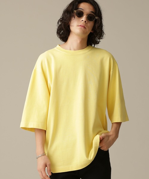 NANO universe（ナノユニバース）の「LB.03/ピグメントクルーネック5分袖Tシャツ（Tシャツ/カットソー・メンズ・ベージュ/レッド/ターコイズブルー/イエロー/グリーン・S/M/L）」の15枚目の写真