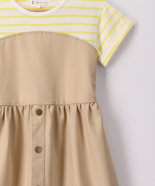 ROPE' PICNIC（ロペピクニック）の「【KIDS】マリン風釦ディテールドッキングワンピース（ワンピース・キッズ・ベージュ/パープル・110/120/130/140）」の13枚目の写真