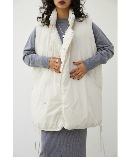 crie conforto(クリーコンフォルト)の「ステッチレス中綿ベスト(ダウンベスト・レディース・アイボリー/カーキ・SMALL/MEDIUM)」の1枚目の写真