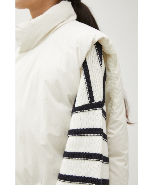 crie conforto(クリーコンフォルト)の「ステッチレス中綿ベスト(ダウンベスト・レディース・アイボリー/カーキ・SMALL/MEDIUM)」の9枚目の写真