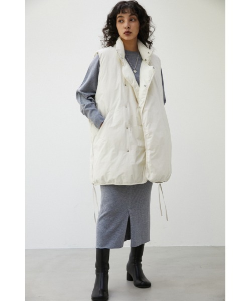 crie conforto(クリーコンフォルト)の「ステッチレス中綿ベスト(ダウンベスト・レディース・アイボリー/カーキ・SMALL/MEDIUM)」の22枚目の写真