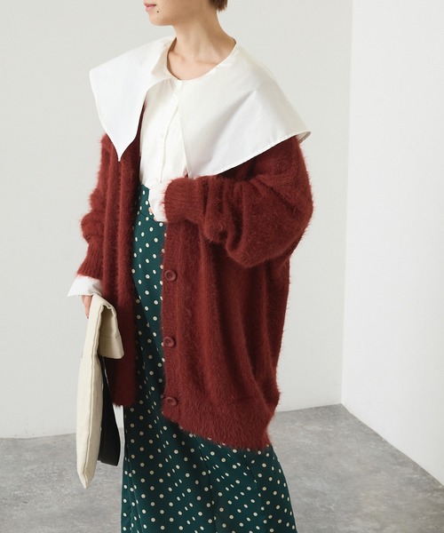 forksy.（フォルクシー）の「【forksy.】ビッグセーラーカラーオーバーサイズシャツ（シャツ/ブラウス・レディース・ブラック/オフホワイト・FREE）」の22枚目の写真