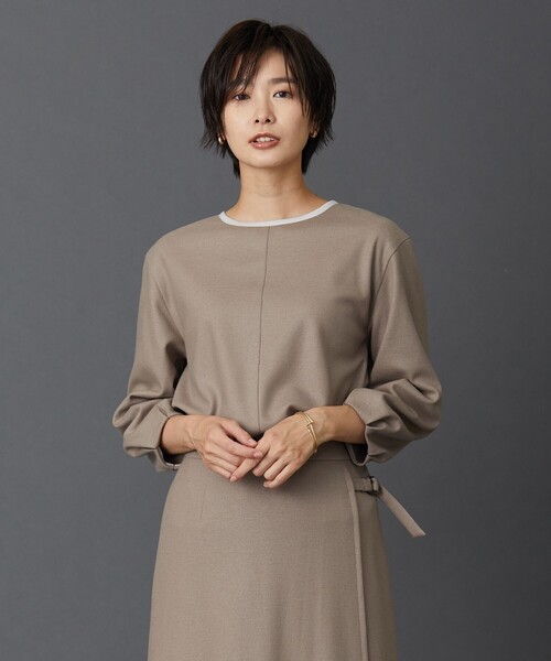 J.PRESS Ladies（J.プレス レディス）の「【イージーケア】ウールスムースジャージー カットソー（Tシャツ/カットソー・レディース・ネイビー系/パープル系/グレー系/ベージュ系/ブルー系・SMALL）」の3枚目の写真