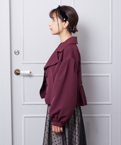 axes femme POETIQUE（アクシーズファムポエティック）の「ビットバックデザインジャケット（その他アウター・レディース・ブラック/レッド/グレー・MEDIUM）」の10枚目の写真