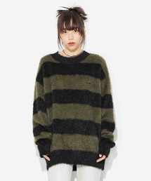 X-girl | WIDE STRIPE KNIT TOP(ニット/セーター)