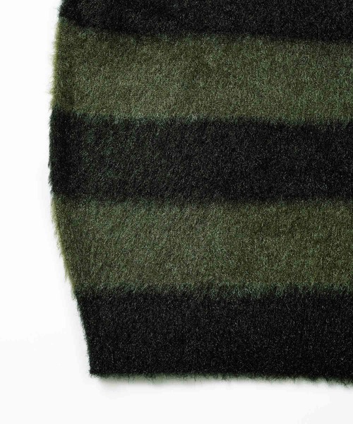 X-girl（エックスガール）の「WIDE STRIPE KNIT TOP（ニット/セーター・レディース・ホワイト/ブラック/ピンク・ONE SIZE）」の10枚目の写真