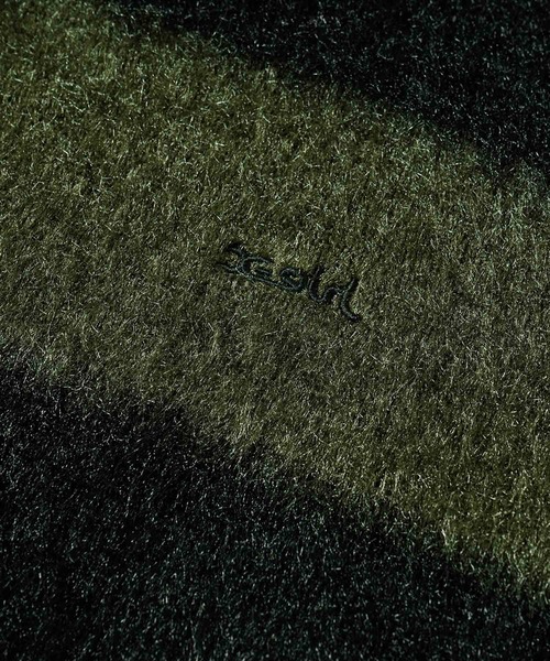 X-girl（エックスガール）の「WIDE STRIPE KNIT TOP（ニット/セーター・レディース・ホワイト/ブラック/ピンク・ONE SIZE）」の7枚目の写真