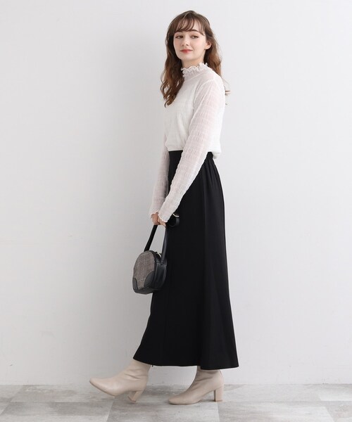 Cutie Blonde(キューティーブロンド)の「◆シアーハイネックトップス(Tシャツ/カットソー・レディース・ホワイト系/ブラック・01/02/03)」の21枚目の写真