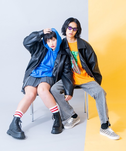 PUNYUS(プニュズ)の「合皮G1ジャケット(ブルゾン・レディース・ブラック・2/4/3)」の14枚目の写真