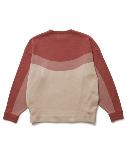 SON OF THE CHEESE(サノバチーズ)の「【SON OF THE CHEESE(サノバチーズ)】Border Knit Crew(ニット/セーター・メンズ・ネイビー/ブラウン・MEDIUM/LARGE)」の3枚目の写真