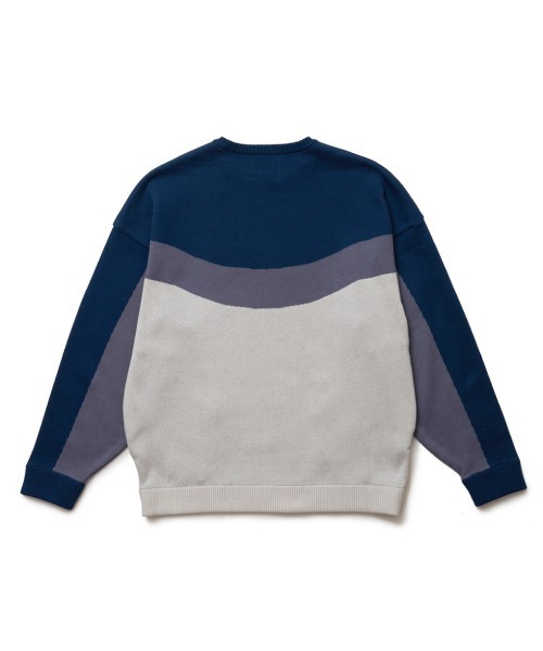 SON OF THE CHEESE(サノバチーズ)の「【SON OF THE CHEESE(サノバチーズ)】Border Knit Crew(ニット/セーター・メンズ・ネイビー/ブラウン・MEDIUM/LARGE)」の7枚目の写真