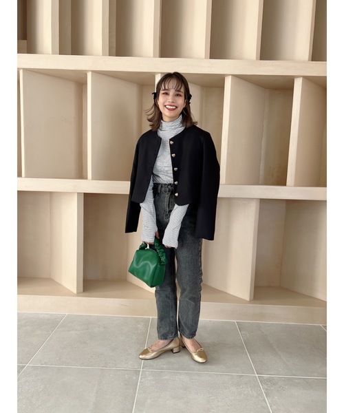 JUMELLE(ジュメロ)の「ツイードショートジャケット(ノーカラージャケット・レディース・ホワイト/ブラック・FREE)」の16枚目の写真