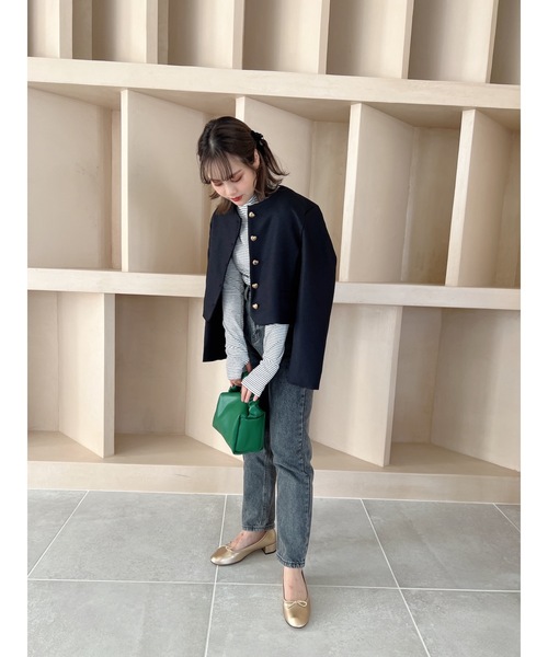 JUMELLE(ジュメロ)の「ツイードショートジャケット(ノーカラージャケット・レディース・ホワイト/ブラック・FREE)」の12枚目の写真