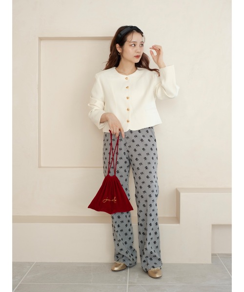 JUMELLE(ジュメロ)の「ツイードショートジャケット(ノーカラージャケット・レディース・ホワイト/ブラック・FREE)」の18枚目の写真