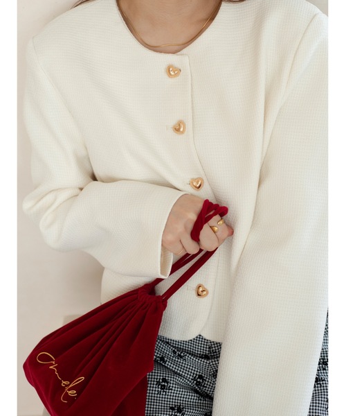 JUMELLE(ジュメロ)の「ツイードショートジャケット(ノーカラージャケット・レディース・ホワイト/ブラック・FREE)」の19枚目の写真