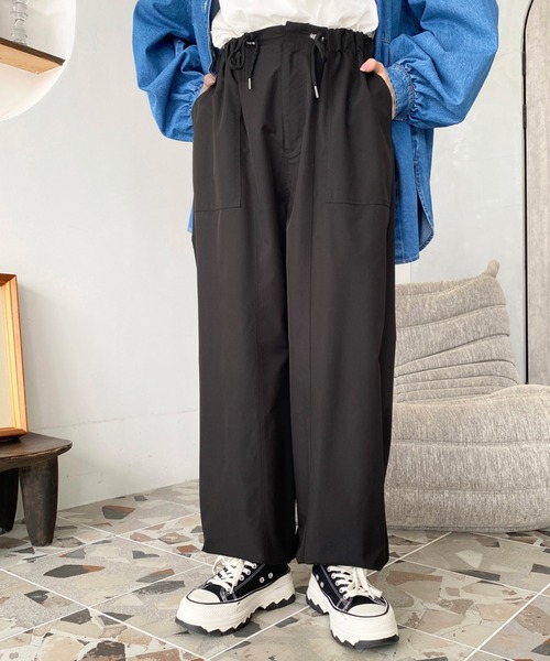 セール】【累計販売枚数2万枚突破！】すそドロストワークパンツ