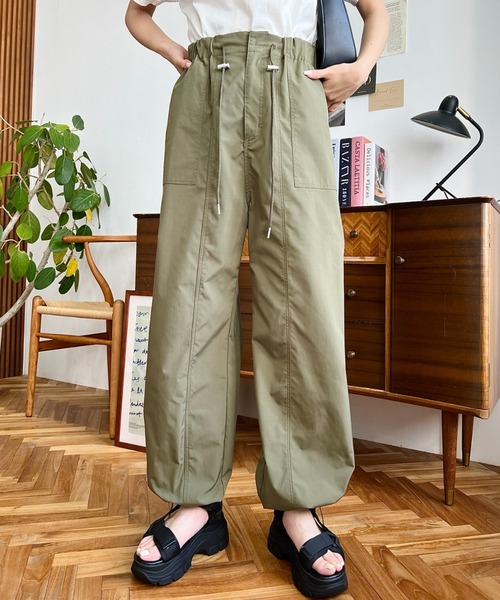 Radiate☆ブラウン☆上質なパベロアドロストカーゴパンツ☆定価１９５８０円 楽天市場】裾ドロストカーゴパンツ パンツ レディース 送料無料
