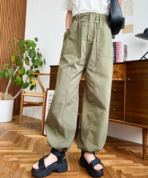 セール】【累計販売枚数2万枚突破！】すそドロストワークパンツ